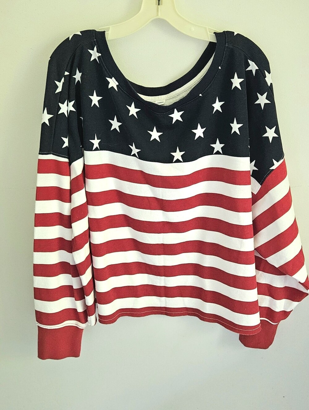 Old Navy Flag Stars And Stripes Lightweight Sweatshirt America 250